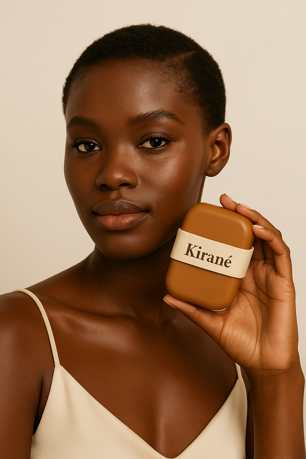 Kirane's Turmeric Kojic Acid & Shea Butter Brightening Soap with Built-In Exfoliating Sponge, Dark Spot Remover